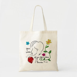 Sac en toile Far Above Rubies