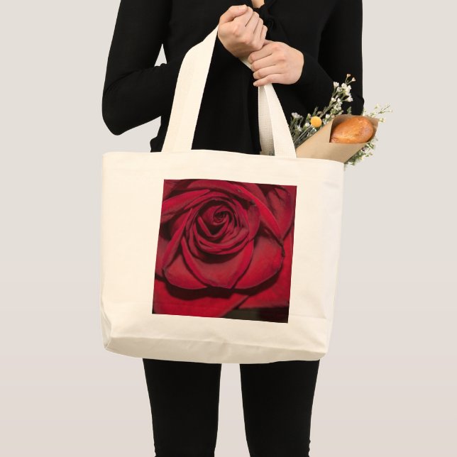 Sac en toile Jumbo Rose rouge (Devant (produit))