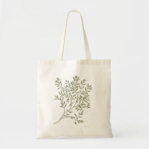 Sac en toile 'Rameau d'olivier botanique' Minimali