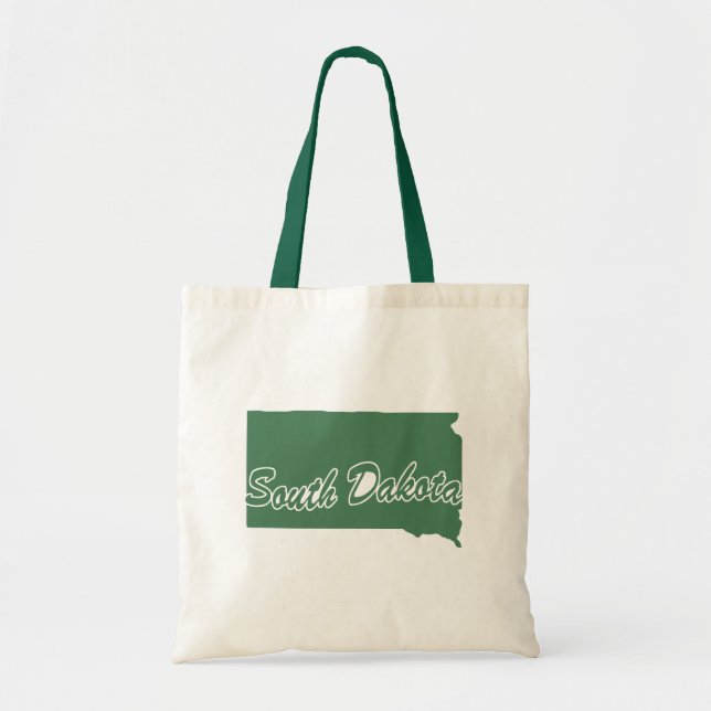 Sac en toile vert forêt de l'État du Dakota du Sud (Devant)