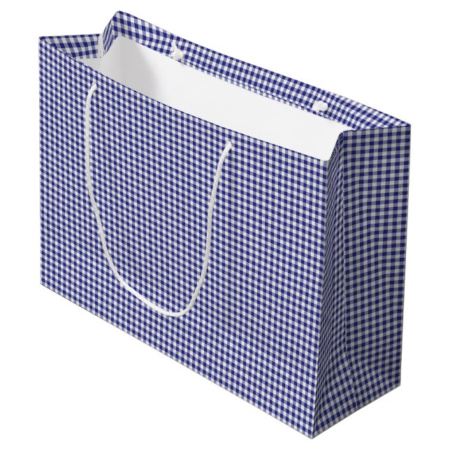 SAC En vichy-CADEAU Bleu-Blanc L (Devant Angle)