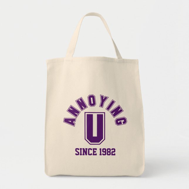 Sac énervant "Tu m'ennuies", violet (Devant)