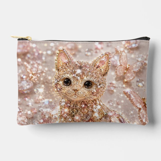 Sac esthétique à motif de chat mignon en cristal é (Recto)