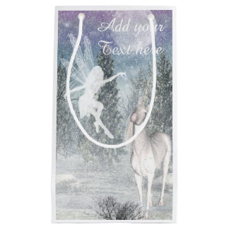 Sac féerique de cadeau de jeu d'hiver de licorne