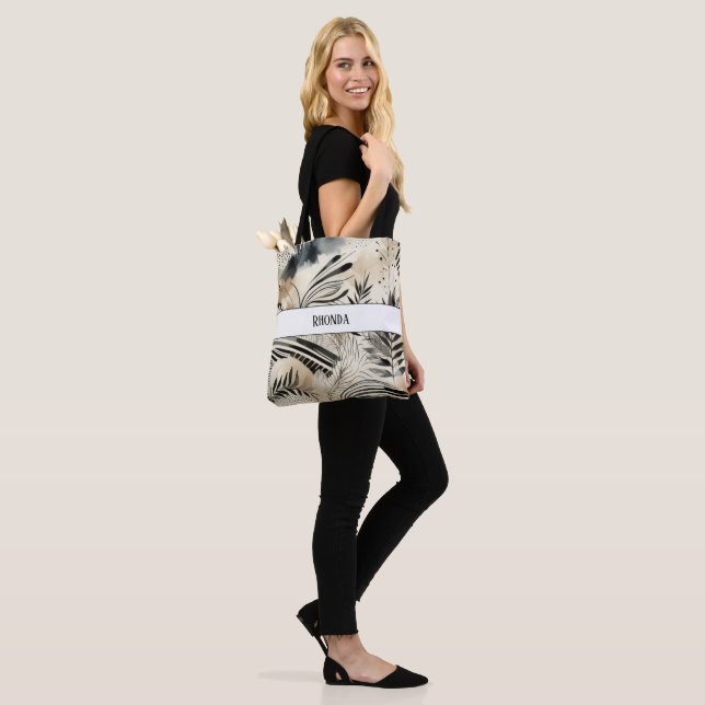 sac feuilles abstrait vintage monogramme (Sur le modèle)