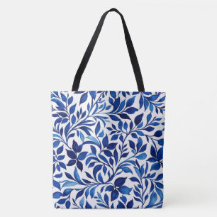 Sac floral bleu botanique sur mesure, Conception d