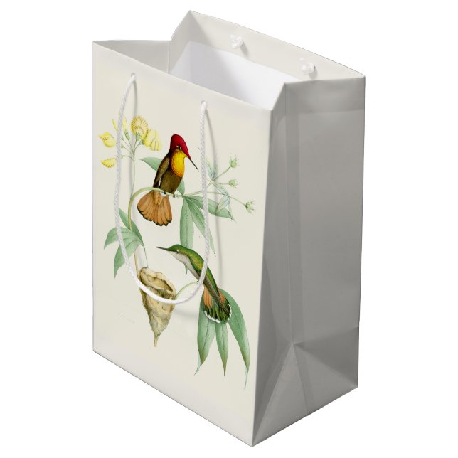 Sac floral de cadeau de nid de fleurs d'oiseaux de (Dos Angle)
