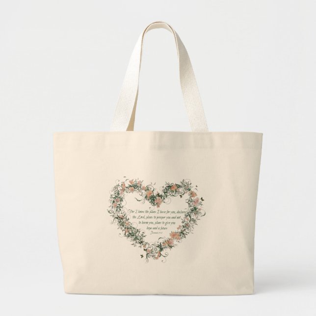 Sac floral de coeur de 29:11 de Jérémie (Devant)