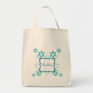 Sac floral déesse, Turquoise