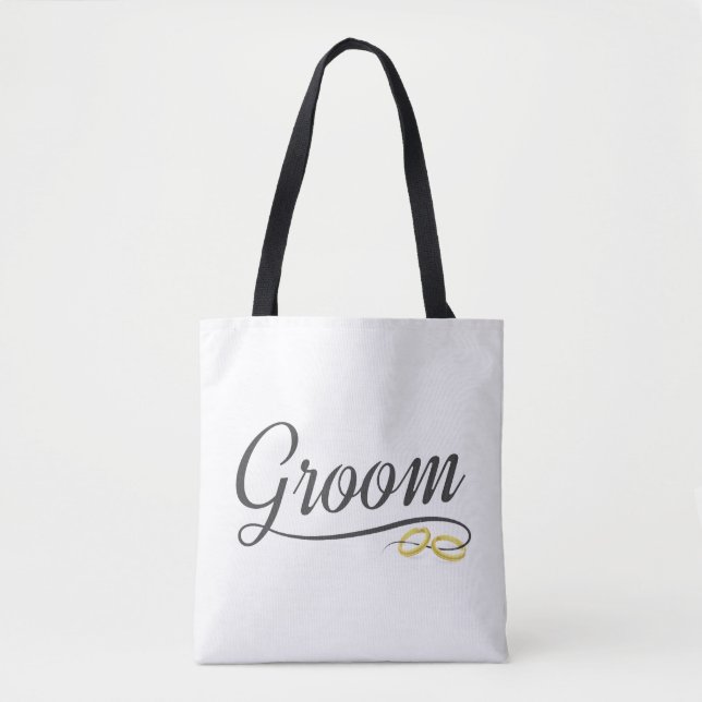 Sac Floral Mariage Calligraphie Simple | Sac fourr (Devant)