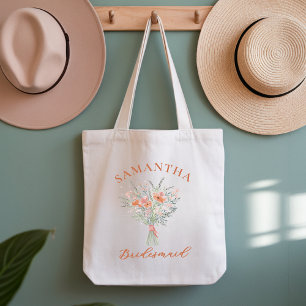 Sac floral personnalisé pour demoiselles d'honneur