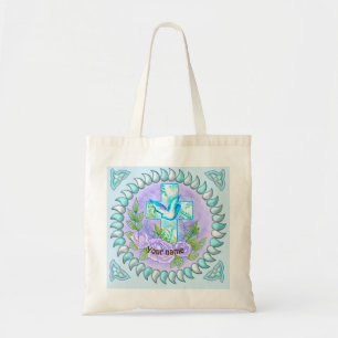 Sac fourre à croix chrétienne Roses violettes