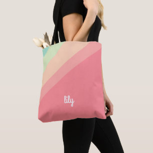 Sac fourre personnalisé pastel arc-en-ciel avec no