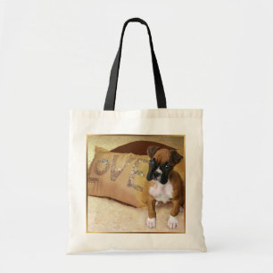 Sac fourre-tout à amour de chiot de boxeur