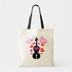 Sac fourre-tout à amour et à coeurs de violon