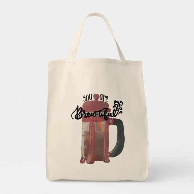Sac fourre-tout à aquarelle de café (Devant)
