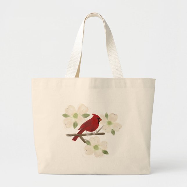 Sac fourre-tout à aquarelle de cardinal et de (Devant)