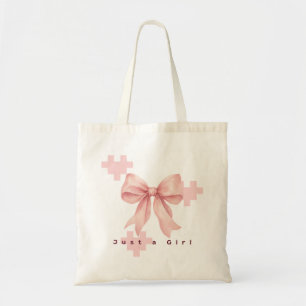 Sac fourre-tout à arc-en-ciel rose pastel à ruban