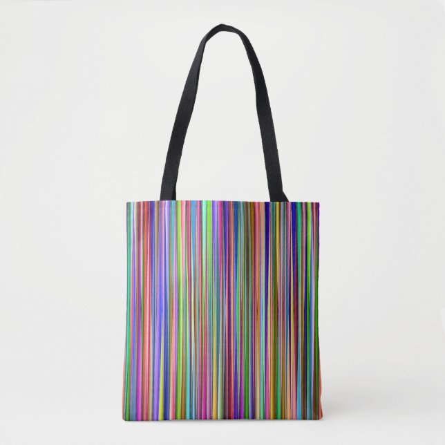 Sac fourre-tout à bandes multicolores (Devant)
