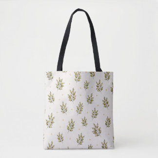 Sac fourre-tout à branche d'olive aquarelle | Médi