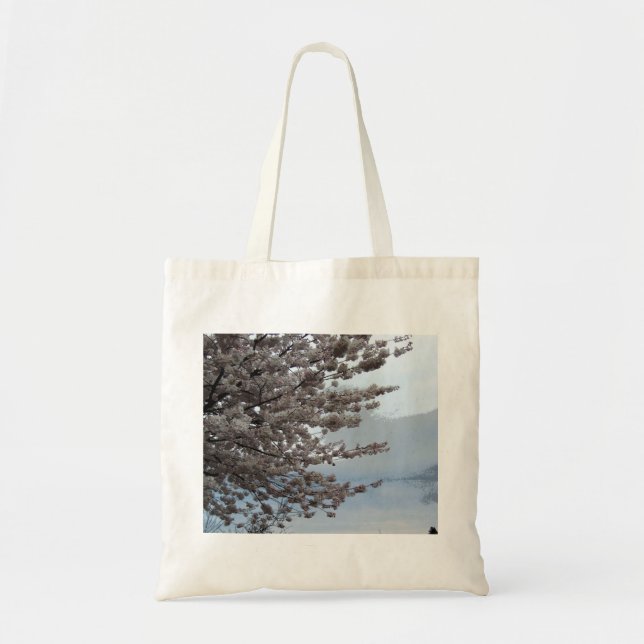 Sac fourre-tout à budget d'art d'arbre de fleurs (Devant)