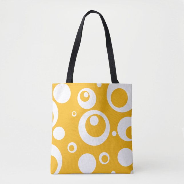Sac fourre-tout à bulles jaunes dorés Mango Circle (Devant)