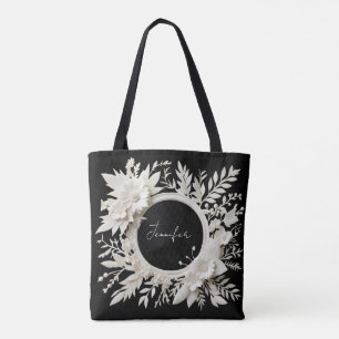 sac fourre-tout à cadre de fleurs en papier person