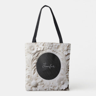 sac fourre-tout à cadre de fleurs en papier person