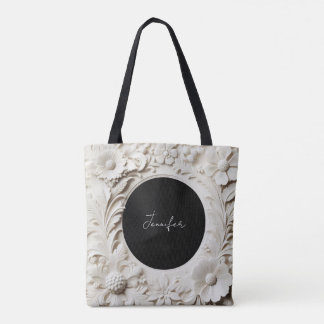 sac fourre-tout à cadre de fleurs en papier person