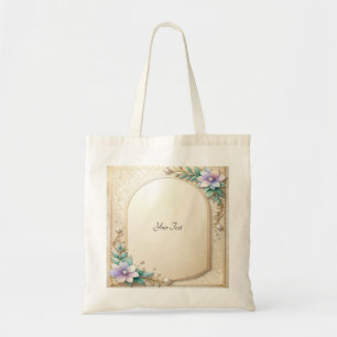 Sac fourre-tout à cadre floral décoratif avec perl