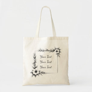 Sac fourre-tout à cadre floral géométrique personn