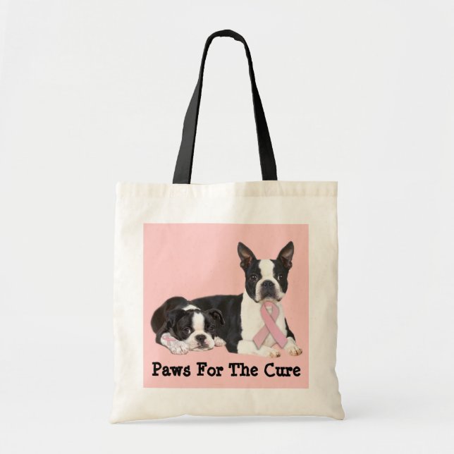 Sac fourre-tout à cancer du sein de Boston Terrier (Devant)