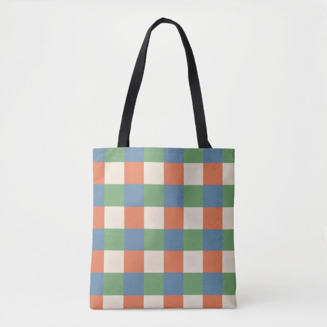 Sac fourre-tout à carreaux d'automne (Devant)