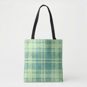 Sac fourre-tout à carreaux verts