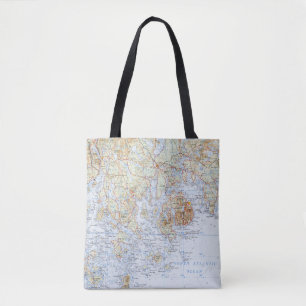 Sac fourre-tout à carte de Downeast Maine
