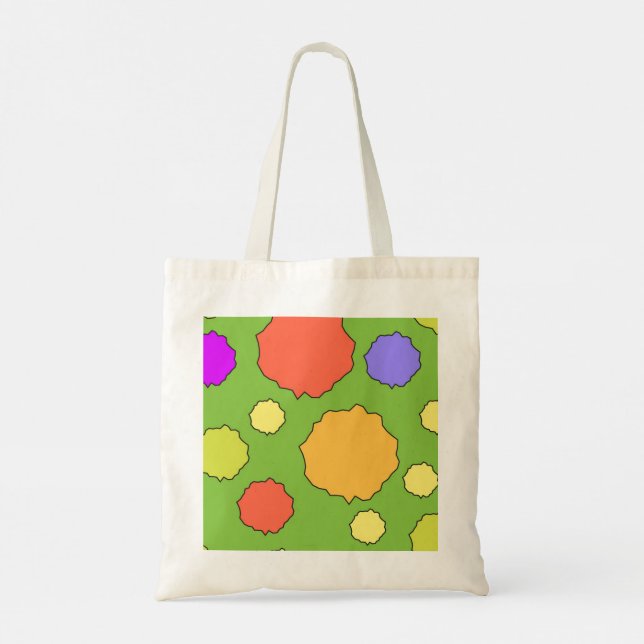 Sac fourre-tout à cercles géométriques funky rétro (Dos)