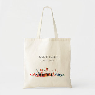 Sac fourre-tout à clés de piano personnalisé pour