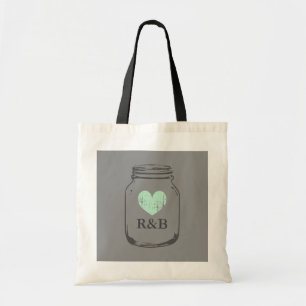 Sac fourre-tout à coeur en jarre de maçon grise vi