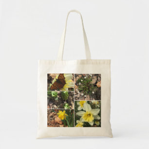 SAC FOURRE-TOUT À COLLAGE DE FLEUR