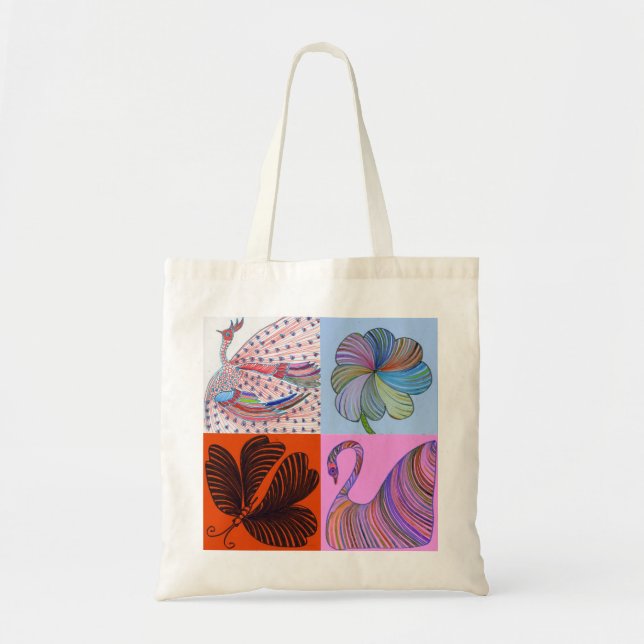 Sac fourre-tout à collage par la marguerite (Devant)