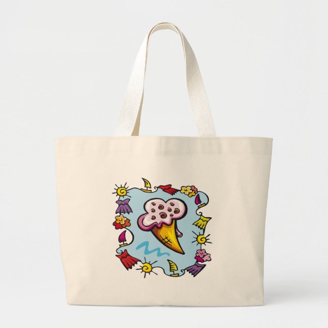 Sac fourre-tout à cornet de crème glacée d'enfants (Devant)