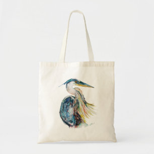 Sac fourre-tout à coton avec le héron de grand
