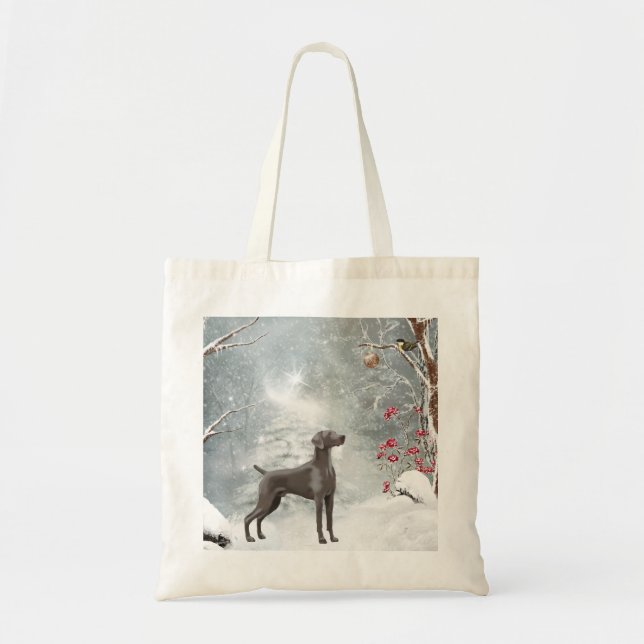 Sac fourre-tout à couleur de Weimaraner Ecru (Devant)