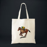 Sac fourre-tout à course de chevaux<br><div class="desc">La course de chevaux est un sport si merveilleux à observer que ces animaux magnifiques emballent autour de la voie. Maintenant cette conception est d'une course de chevaux et elle semble superbe. Le cheval emballe avec le jockey s'est tapi vers le bas là-dessus est de retour. Cette conception de course...</div>