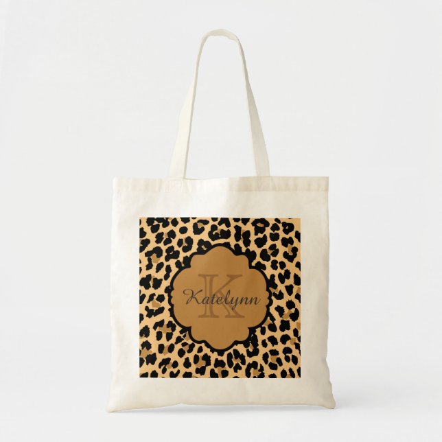 Sac fourre-tout à coutume d'empreinte de léopard (Devant)