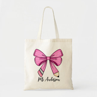 Sac fourre-tout à crayon rose personnalisé