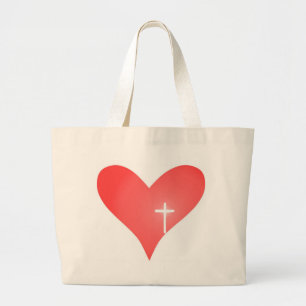 Sac fourre-tout à croix/coeur