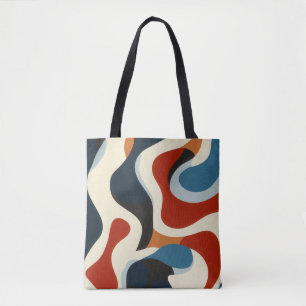 Sac fourre-tout à design abstrait coloré