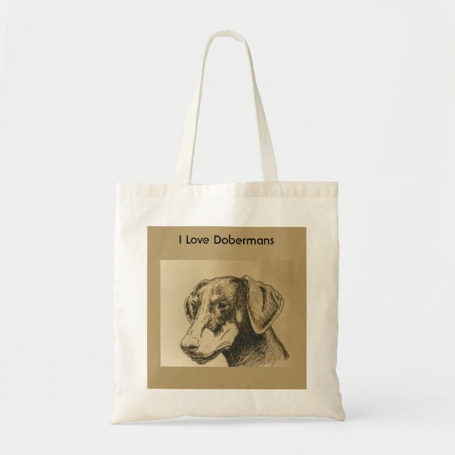 Sac fourre-tout à dobermann (Devant)