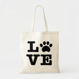 Sac fourre-tout à empreinte de patte d'amour